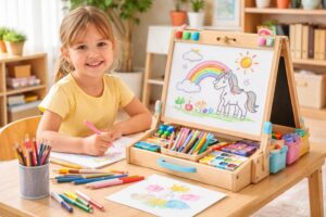 découvrez un jouet créatif parfait pour une fille de 7 ans passionnée de dessin, qui stimule son imagination et développe ses talents artistiques.