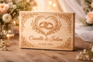 découvrez notre sélection de cadeaux personnalisés gravés, parfaits pour célébrer un mariage avec une touche unique et mémorable.