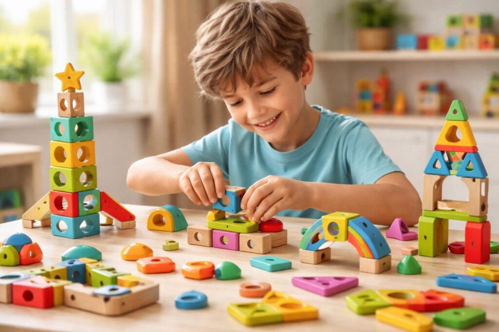 découvrez un jeu de construction original, parfait pour les enfants de 8 ans, qui stimule la créativité et le développement des compétences.