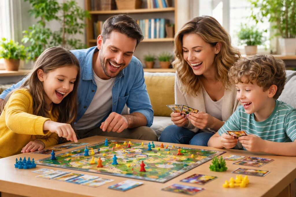 découvrez un jeu coopératif idéal pour jouer en famille avec des enfants, favorisant la collaboration et les moments de partage ludiques.