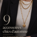 Mélange d'accessoires chic pour l'automne 2025, incluant écharpes et sacs à main.