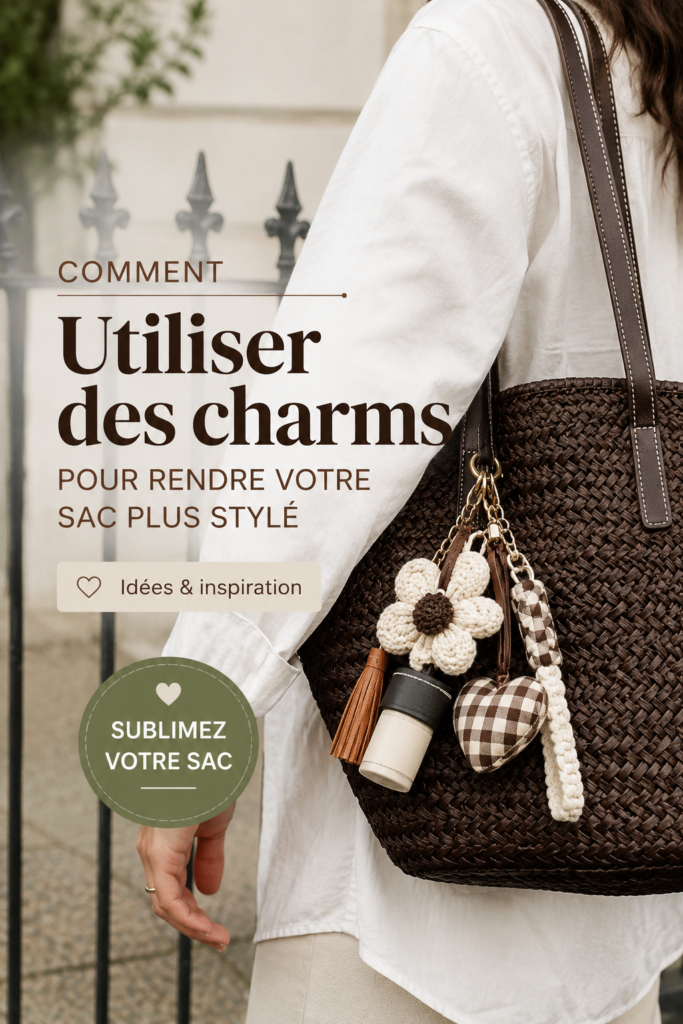 Sac à main personnalisé avec des charms colorés