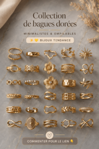 Bague minimaliste en or sur fond blanc, élégante et délicate