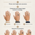 Homme portant plusieurs bagues élégantes sur ses doigts, élégant et tendance