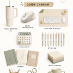 Bureau équipé de fournitures de bureau modernes et décoré avec soin