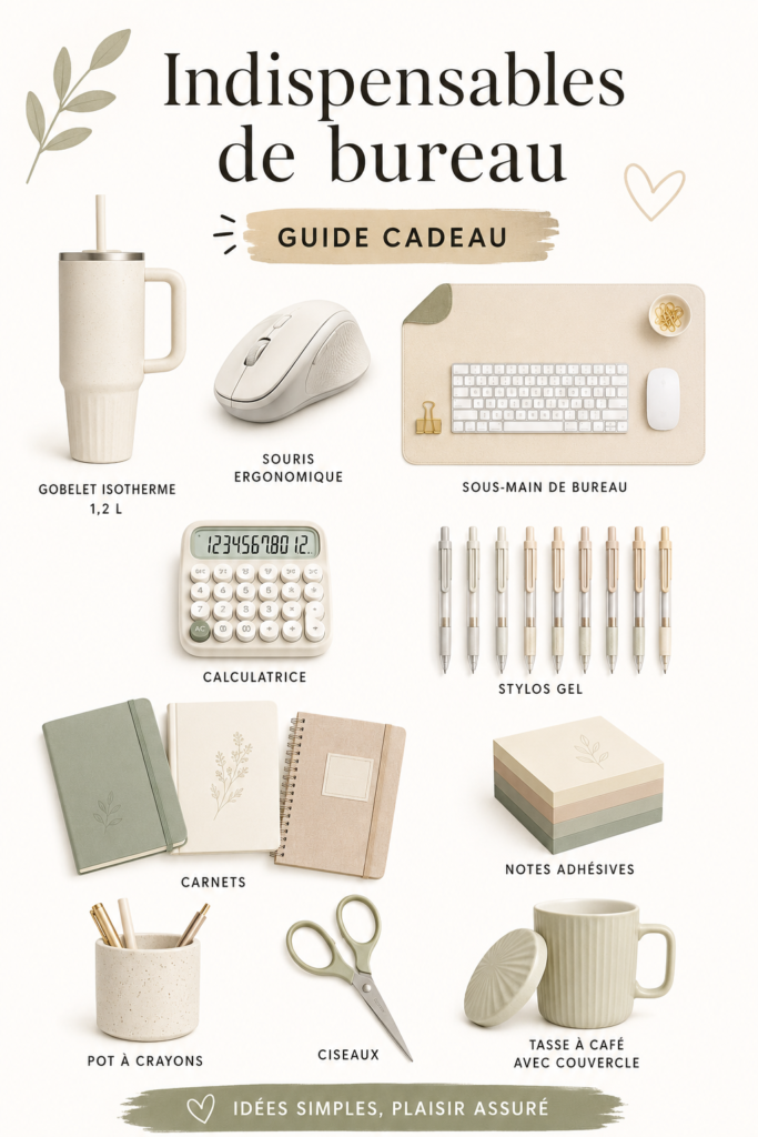Bureau équipé de fournitures de bureau modernes et décoré avec soin