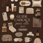 Sélection de cadeaux tendance 2025 pour femmes, présentés sur une belle table.