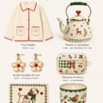 Un guide chaleureux des cadeaux de fête avec diverses idées au milieu de décorations festives.