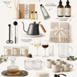 Un ensemble de cadeaux soigneusement emballés pour hôtes.
