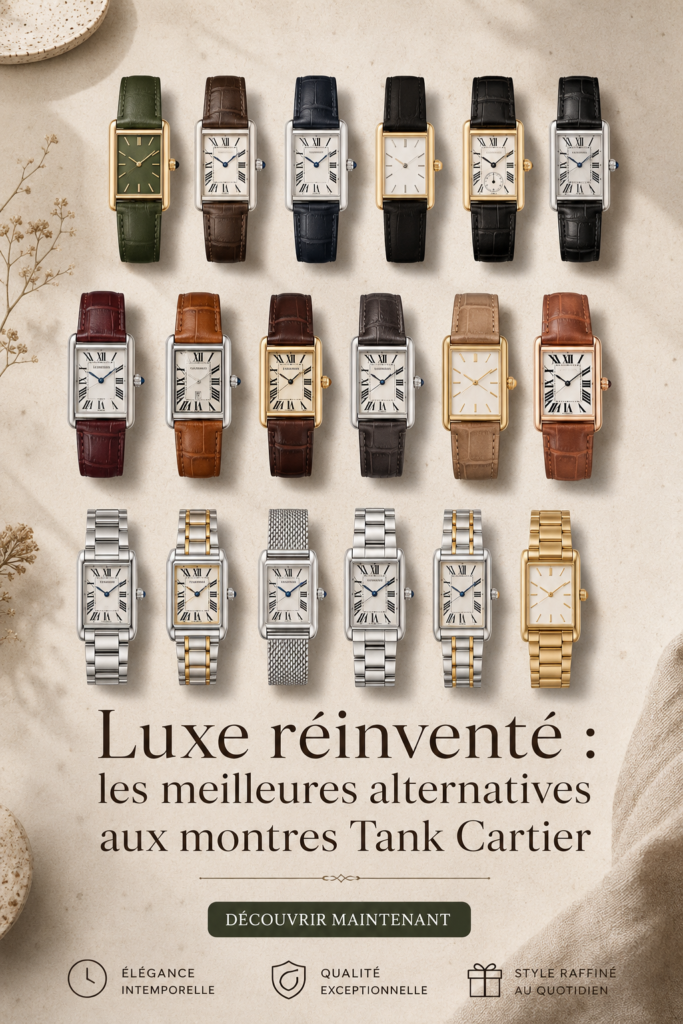 Sélection d'alternatives élégantes à la montre Cartier Tank