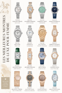 Montre de luxe élégante pour femmes sur fond lumineux.