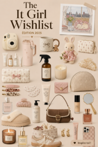 Sélection tendance de l'It Girl pour 2025 avec des vêtements et accessoires modernes.