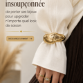 Femme portant des bijoux élégants sur un fond de style de mode