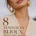 Collage de bijoux colorés et minimalistes pour le printemps 2023.
