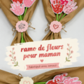 Bouquet coloré de fleurs pour une maman, symbolisant l'amour et la tendresse.