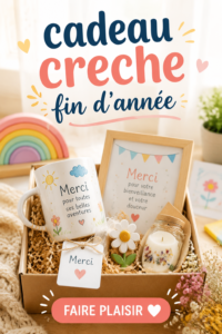 Cadeaux colorés et personnalisés pour enfants de crèche.