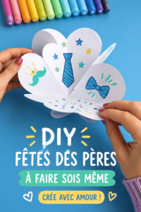 Cadeau DIY fait main pour la fête des pères sur une table