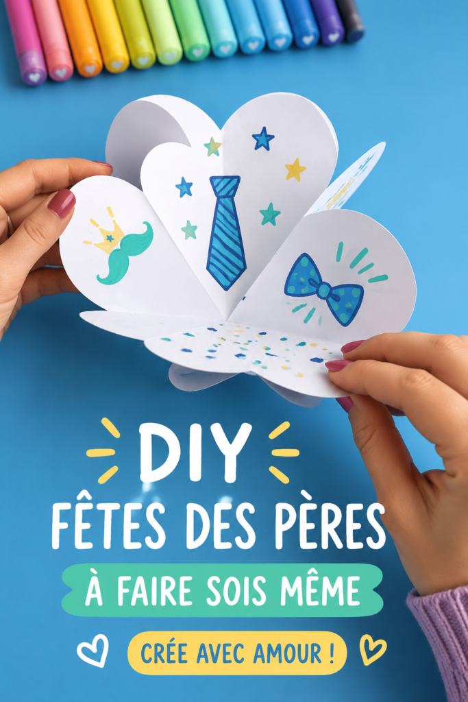 Cadeau DIY fait main pour la fête des pères sur une table