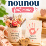 Cadeau fait main pour une nounou, artistique et chaleureux.