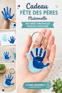 Cadeaux faits main pour la Fête des Pères, élaborés par des enfants à l'école.