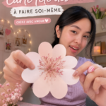 Carte de fête des mères colorée et créative faite main.