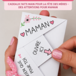 Une carte surprise faite main pour maman avec des décorations colorées.