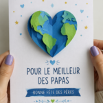 Une carte créative pour la fête des pères avec un design unique