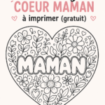 Coloriage cœur à imprimer pour faire plaisir à maman