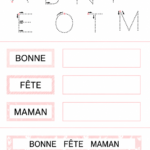 Création graphique touchante pour la fête des mères avec des illustrations florales