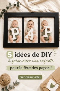 Une mère et ses enfants travaillant ensemble sur un projet DIY pour la fête des pères.