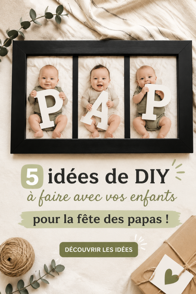 Une mère et ses enfants travaillant ensemble sur un projet DIY pour la fête des pères.