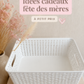 Idées de cadeaux pour la fête des mères sur une table en bois