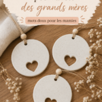 Ornements colorés pour la fête des grands-mères avec des mots doux