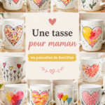 Tasse personnalisée colorée avec un message tendre pour mamans