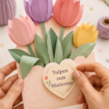 Bouquet de tulipes colorées pour la fête des mères