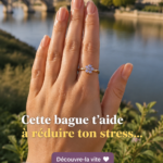 Bague élégante avec des pierres apaisantes pour le bien-être.