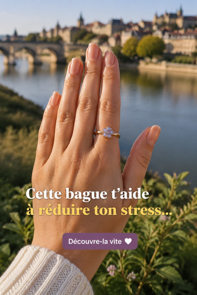Bague élégante avec des pierres apaisantes pour le bien-être.