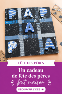 Cadeau fait maison pour la fête des pères, avec un design chaleureux et personnalisé.