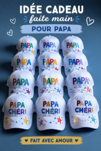 Des enfants créant un cadeau fait-maison pour leur père