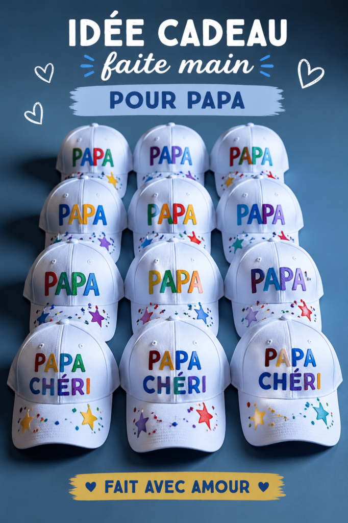Des enfants créant un cadeau fait-maison pour leur père