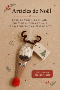 Boucles d'oreilles de Noël scintillantes sur fond festif