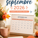 Calendrier de septembre 2026 à imprimer avec des jours fériés et numéros de semaine
