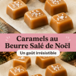 Assiette de caramels au beurre salé maison, parfaits pour les fêtes.