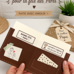 Carte en forme de portefeuille créée à la main pour la fête des pères