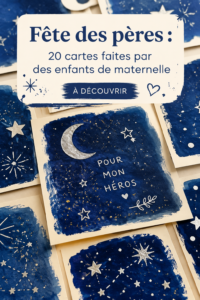 Une carte de fête des pères faite par un enfant, avec des dessins colorés et des mots doux.