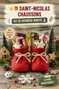 Chaussettes de Saint-Nicolas colorées et décoratives, créées à la main.