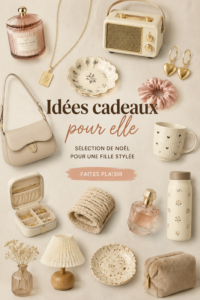 Une sélection de cadeaux tendance pour les femmes cool, mettant en avant différents styles et objets.