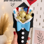 Un cadeau délicatement emballé avec une touche personnelle, représentant la chaleur des relations humaines.