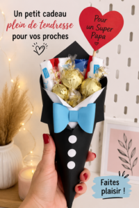 Un cadeau délicatement emballé avec une touche personnelle, représentant la chaleur des relations humaines.