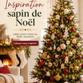 Un sapin de Noël décoré de manière originale avec des éléments naturels.